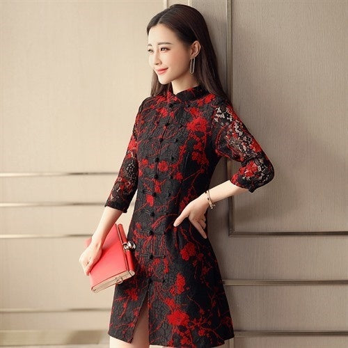 Lace shirt bottoming shirt cheongsam skirt